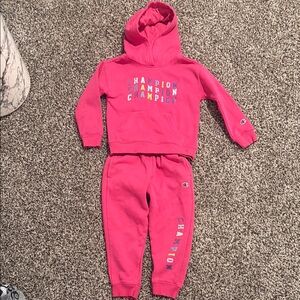 Champion toddler Pink Hoodie and Jogger Set